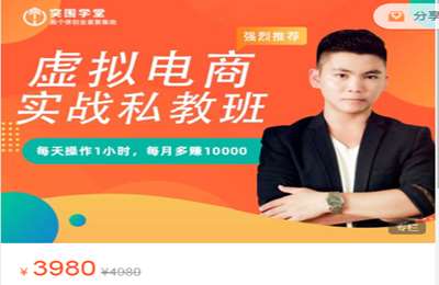 突围学堂-虚拟电商实战私教班+突围学堂-虚拟电商基础系列课 价值3980