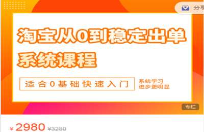 大海电商说-淘宝运营系统课程 价值2980