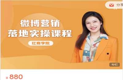 红书文化-敢敢微博营落地销实操 价值880