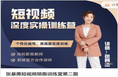 张暴撕小课堂-短视频陪跑训练营第02期