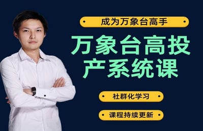 大王真电商-万象台高投产系统课-持续更新