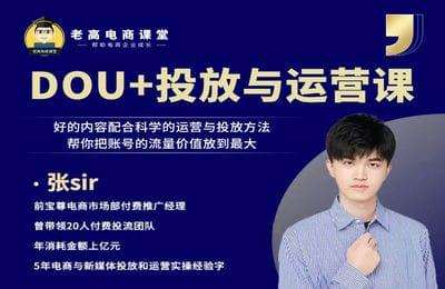 老高电商课堂-张sir：DOU+投放运营课