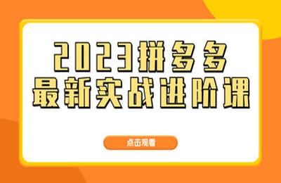 沐网商-2023拼多多最新实战进阶课
