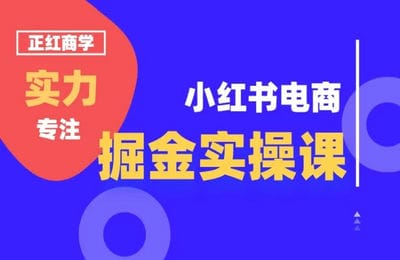 正红商学-小红书电商掘金实操课2.0