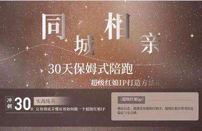 胡子说媒婚恋-30天超级红娘ip陪跑训练营（一对一）