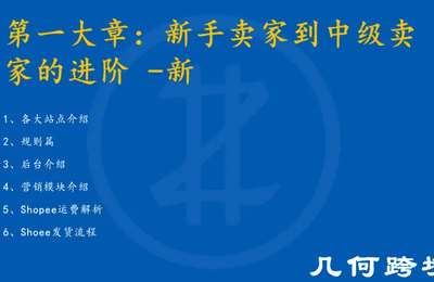 灰姑娘-shopee从运营到精通全套课程