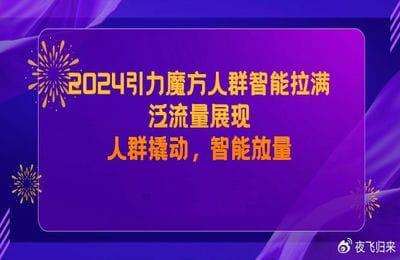 七层老徐·2024引力魔方人群智能拉满+无界推广高阶