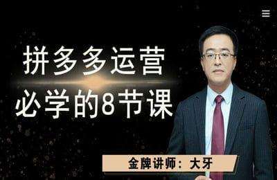 【采集课不保证课程的质量和完整性】千优商学院-23年下半年拼多多运营必学的18节课-大牙