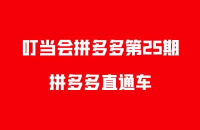 叮当会拼多多第25期-拼多多直通车