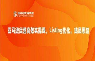 【采集课不保证课程的质量和完整性】晟尧跨境-亚马逊运营高效实操课，Listing优化，选品思路