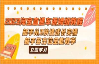权哥-2023淘宝直通车保姆级教程：新手从0快速成长实操，新手多方位全能教学（采集课不保证课程质量和完整性）