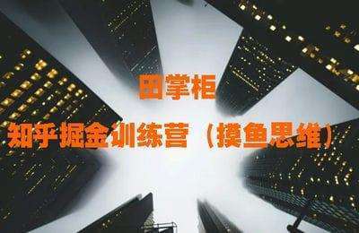 田掌柜-知乎掘金训练营（摸鱼思维）