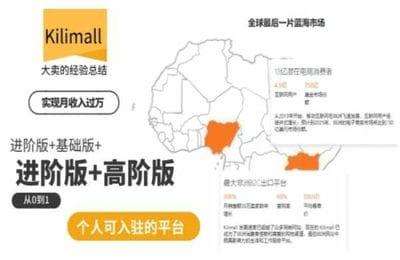 跨境电商365-kilimall非洲电商培训：基础版+进阶版+高阶版，从0到1个人可入驻的平台