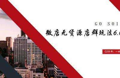 GS团队孵化-微店无货源店群玩法6.0【10节课】