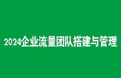 2024企业流量团队搭建与管理【28节课】