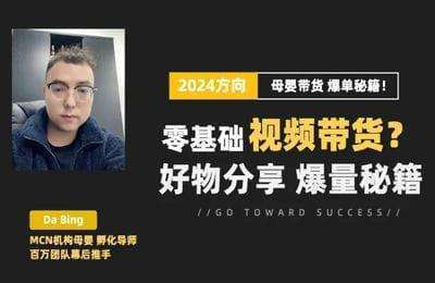 大兵团队-2024零基础：短视频母婴赛道实操流量训练营【12节课】