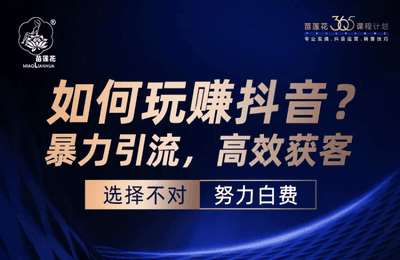 苗莲花-如何玩赚抖音？暴力引流，高效获客【30节课】