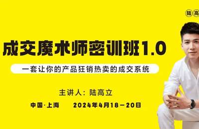 陆高立-2024成交魔术师密训1.0【13节课】