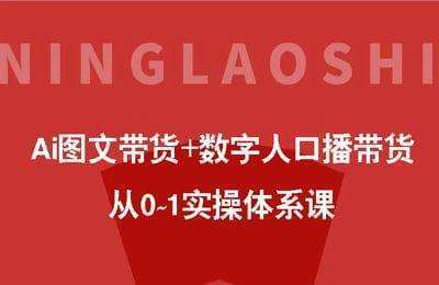 （20240802）Ai图文带货+数字人口播带货，从0~1实操体系课【43节课】
