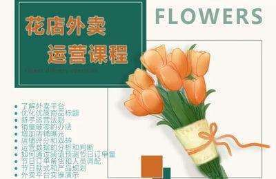 何老板-花店外卖运营：分析店铺数据 诊断店铺 制定适合自己的运营方案【93节课】
