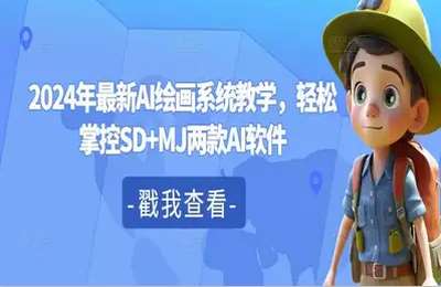 （20240826）最新AI绘画系统教学，轻松掌控SD+MJ两款AI软件【72节】