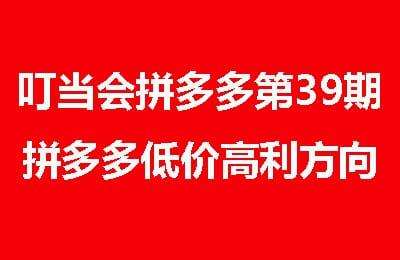 叮当会拼多多第39期-拼多多低价高利方向【15节课】