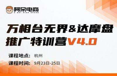 阿呆电商-万相台无界：达摩盘推广特训营V4.0（.0.9月23-25号线下课录音+字幕+思维导图）【4节课+资料】