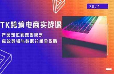 TK跨境电商实战课：产品定位到变现模式，高效剪辑与数据分析全攻略【12节课】