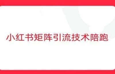 （20240925）小红书矩阵引流技术，教大家玩转小红书流量【6节课】