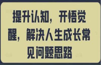 （20241005）提升认知，开悟觉醒，解决人生成长常见问题思路【32节课】