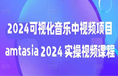 小淘学社-2024可视化音乐中视频项目+Camtasia 2024 实操视频课程【3门25节课】