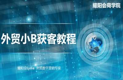 耀阳会-外贸小B获客系列课程【1章7节课】