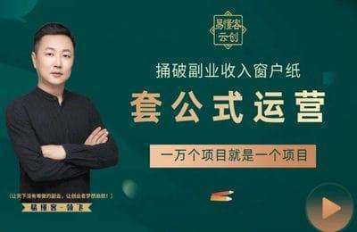 领飞创业-套公式创业运营：一万个项目就是一个【81节课】