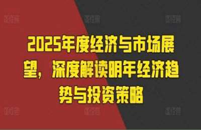 （20241126）2025年度经济与市场展望，深度解读明年经济趋势与投资策略-纯音频【4节课】