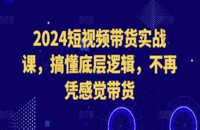（20241202）2024短视频带货实战课，搞懂底层逻辑，不再凭感觉带货【13节课】