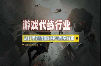 （20241205）游戏代练行业，从打手到流量对接与裂变分析【1节课+资料】