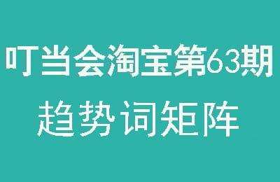 叮当会淘宝第63期-趋势词矩阵【17节课】