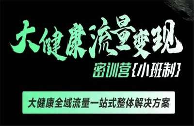 （20241219）千万级大健康变现课线下课，大健康全域流量一站式整体解决方案【14节课】