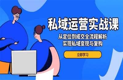 私域运营实战课，从定位到成交全流程解析，实现私域变现与复购【6节课】
