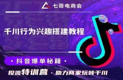 七哥电商会-千川行为兴趣搭建教程，直播间稳定投产，测爆款视频，素材投放全流程【12节课】