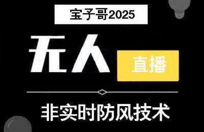 宝子哥-无人直播+半无人直播非实时防风技【16章236节+课件】-20251201更新
