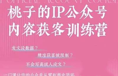 陶安笙-桃のIP公众号内容获客训练营（第03期）【25节课】
