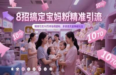（20250519）8招搞定宝妈粉精准引流，精准引流10万本地母婴粉，多渠道流量爆破玩法-纯图文【8节课】