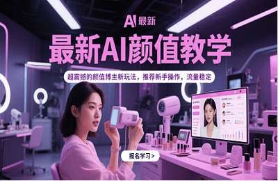 （20250519）最新AI颜值教学，超震撼的颜值博主新玩法，推荐新手操作，流量稳定【8节课】