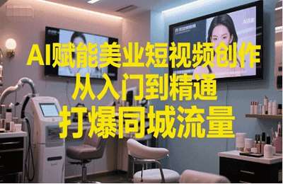 七颜美业-（20250616）孙导：AI赋能美业短视频创作，从入门到精通，打爆同城流量，超级AI工具短视频实操落地【7节课】