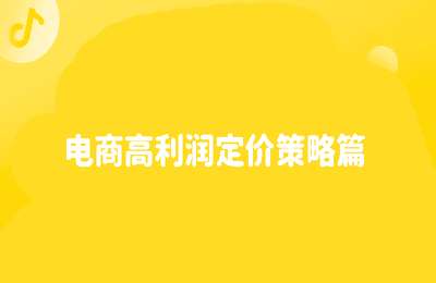 玺承云学堂-电商高利润定价策略篇【16节课】