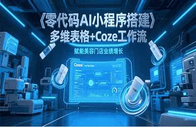 零代码AI小程序搭建，多维表格 Coze工作流，赋能美容门店业绩增长-纯图文