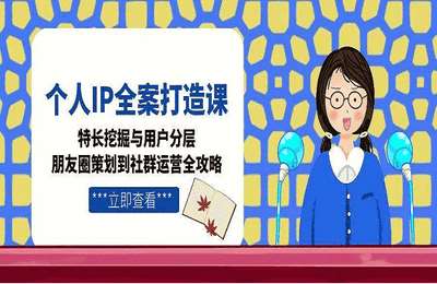 （20250618）个人IP全案打造课，特长挖掘与用户分层，朋友圈策划到社群运营全攻略【18节课】
