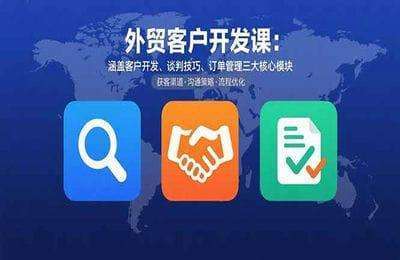 外贸客户开发课：涵盖客户开发、谈判技巧、订单管理三大核心模块【95节课】