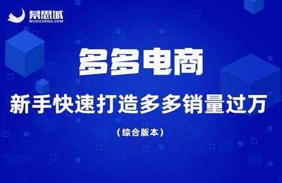 幕思城淘系外课程04-多多电商：新手到进阶 打造多多销量过万的爆款（20250925最新版）